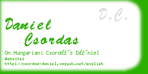 daniel csordas business card